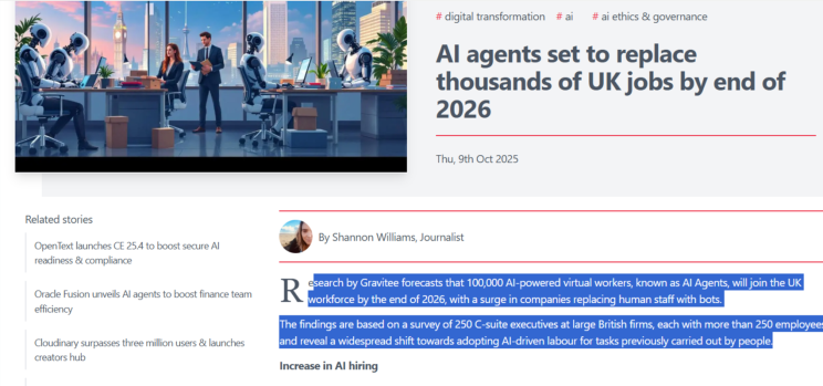 Leto 2026 bo leto množičnih odpuščanj zaradi agentov AI.